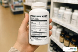 Supplement Facts panel layout showing graphic lines and font hierarchy