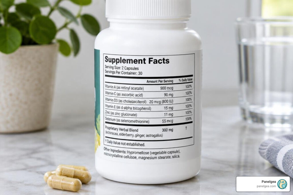 supplement facts examples