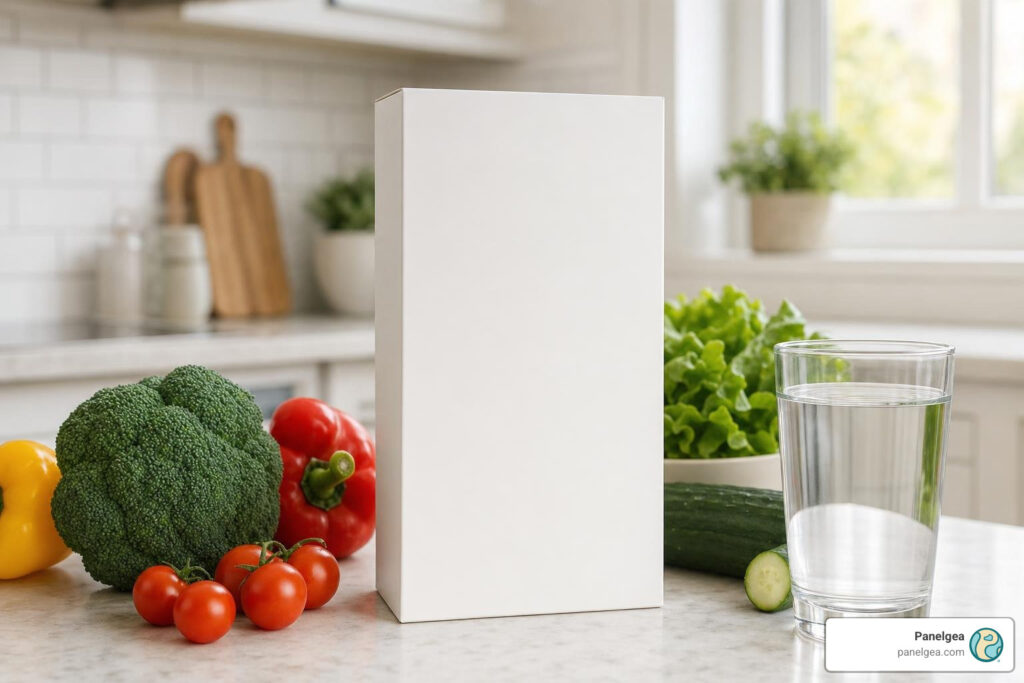 standard vertical nutrition facts panel layout
