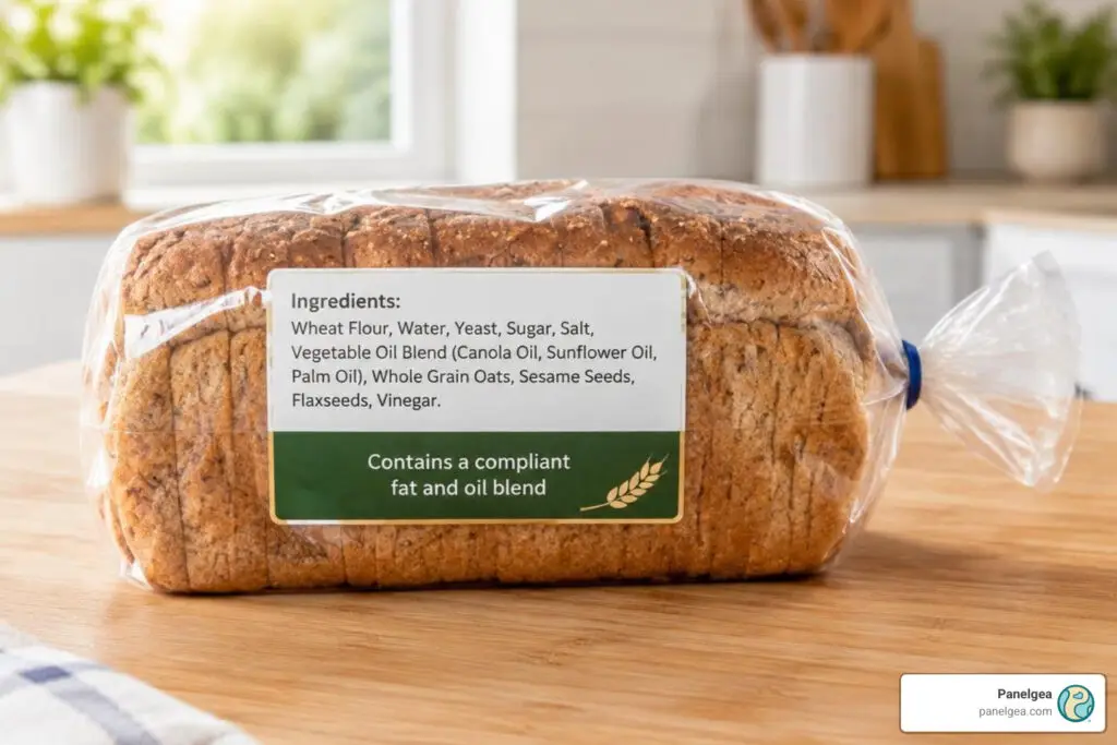 FDA ingredient statement example on a packaged food label